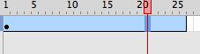 Blue frames in timeline for motion tween