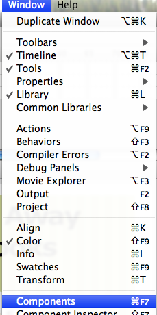 Window menu - Component