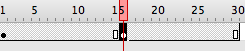 Timeline with keyframes