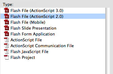 New Document Actionscript 2