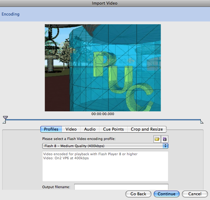 Import Video - Encode