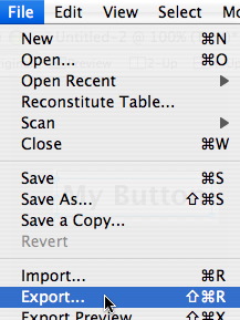 Exportmenu