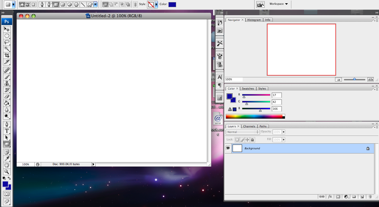 Photoshop workspace